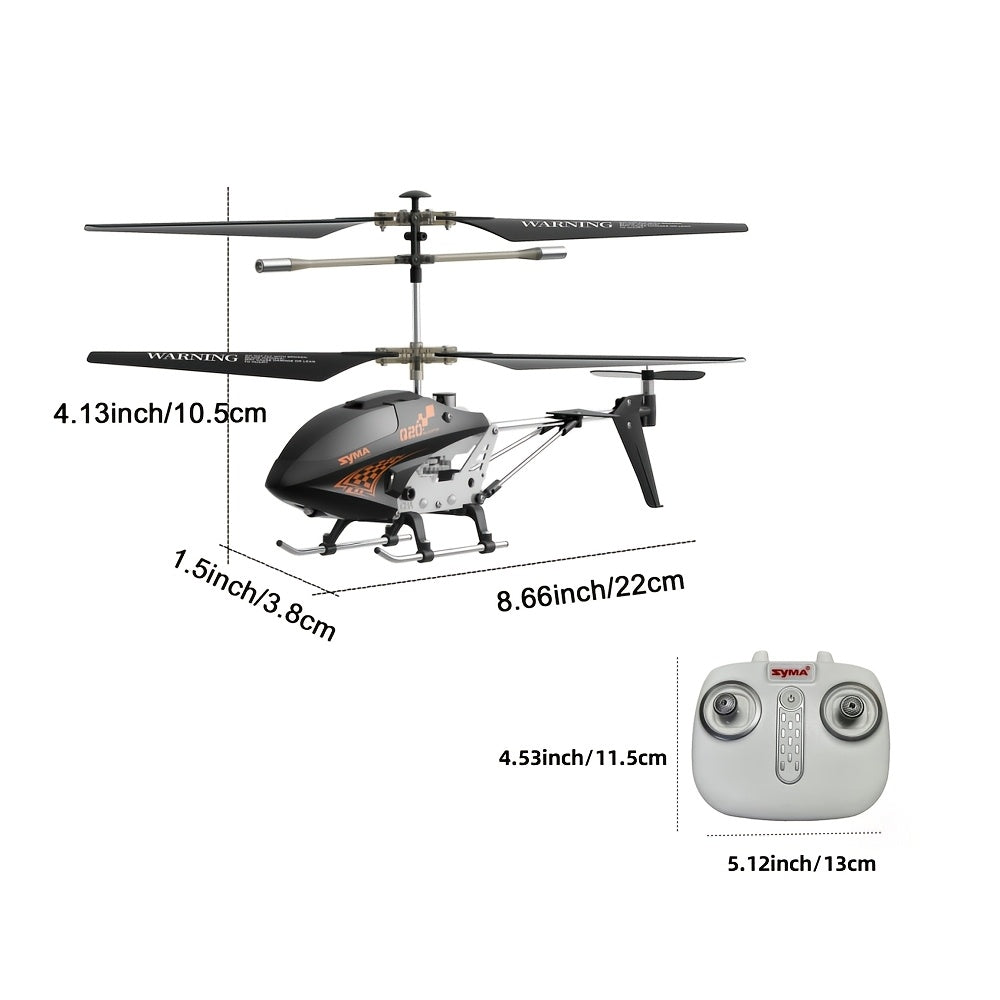 RC Helicopter Altitude Hold One-Key Takeoff Landing 3.5CH Gyro Stabilizer Indoor Flying Toy Alloy Frame Kids Boys Girls Ages 8-12 Birthday Christmas Valentine Gift