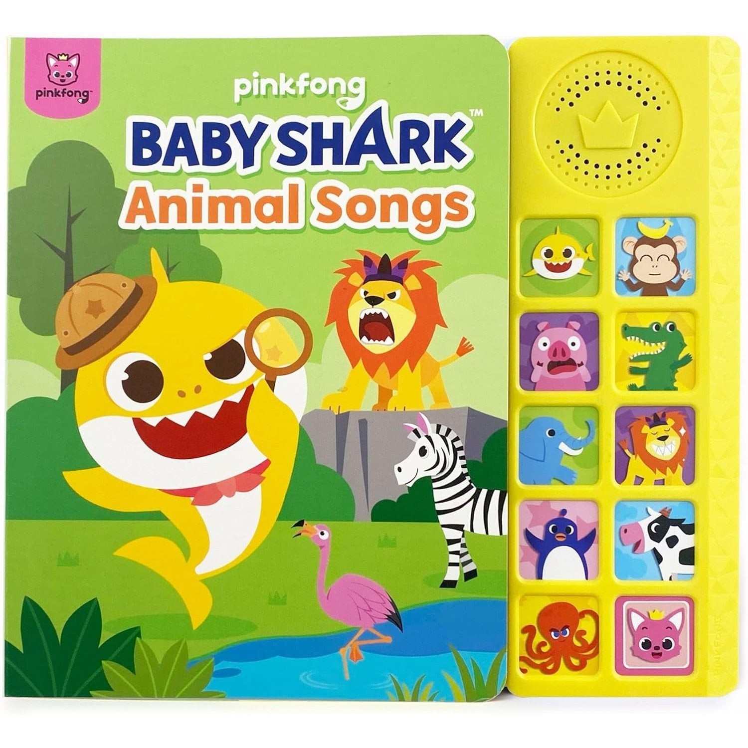 Pinkfong Baby Shark Animal Songs 10-Button Sound Book for Toddlers - Interactive Nursery Rhymes Learning Book, 9 Songs with Music, Educational Toy Gift for Kids Ages 1-3