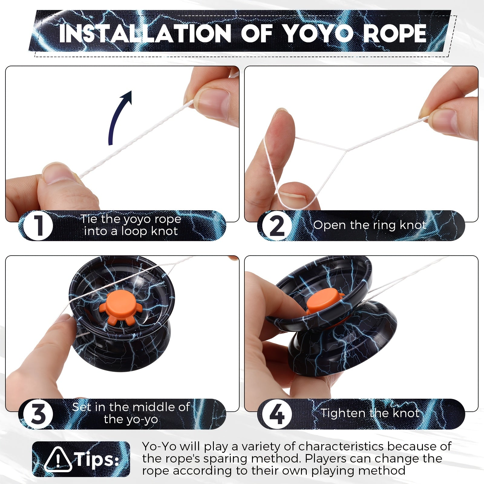 Metal Yoyo 4 Pack for Beginners – Alloy Responsive Auto Return Yoyo Ball Set for Kids, Boys & Adults, String Trick Yo-Yo Multi Style Mixed Colors