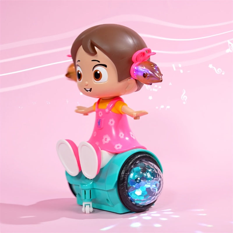 Electric Stunt Rotating Dancing Girl Balance Car Toy – Universal Spinning Fidget Toy for Kids, Fun Holiday Birthday Christmas Halloween Gift for Boys and Girls