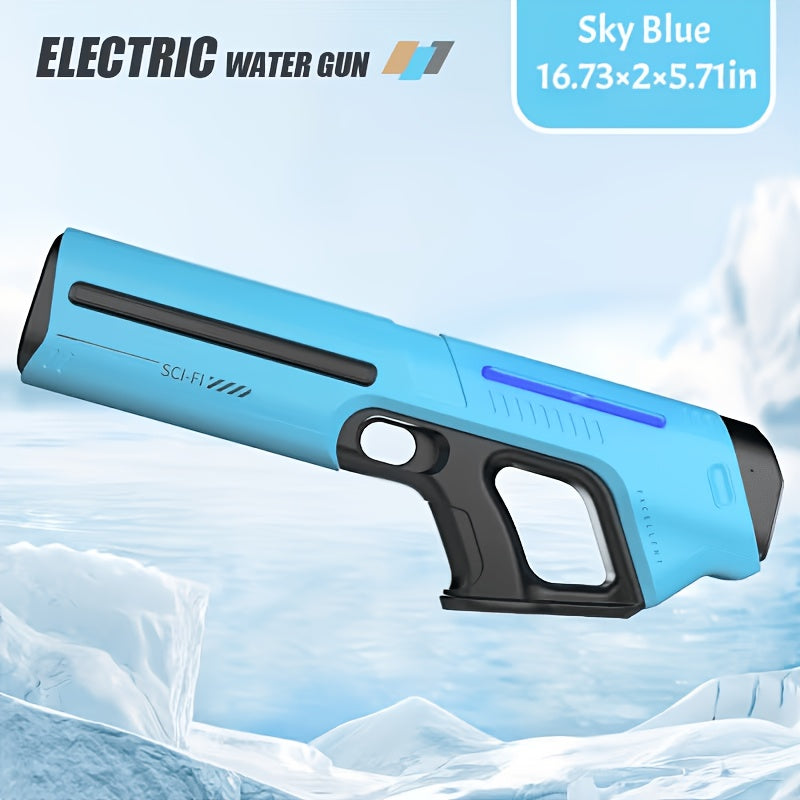 Auto-Filling Electric Water Gun 40-Foot Range Pulse Jet with LED Light Show, USB Rechargeable Large Capacity Squirt Gun for Kids & Adults Pool Beach Summer Outdoor