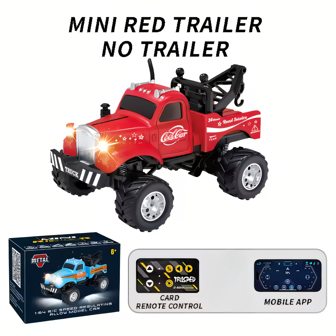 Mini RC Car 1:64 Scale 2.4GHz Alloy High-Speed Off-Road Remote Control Vehicle for Kids – Urban Road Rescue Truck, Christmas Birthday Gift for Boys Girls