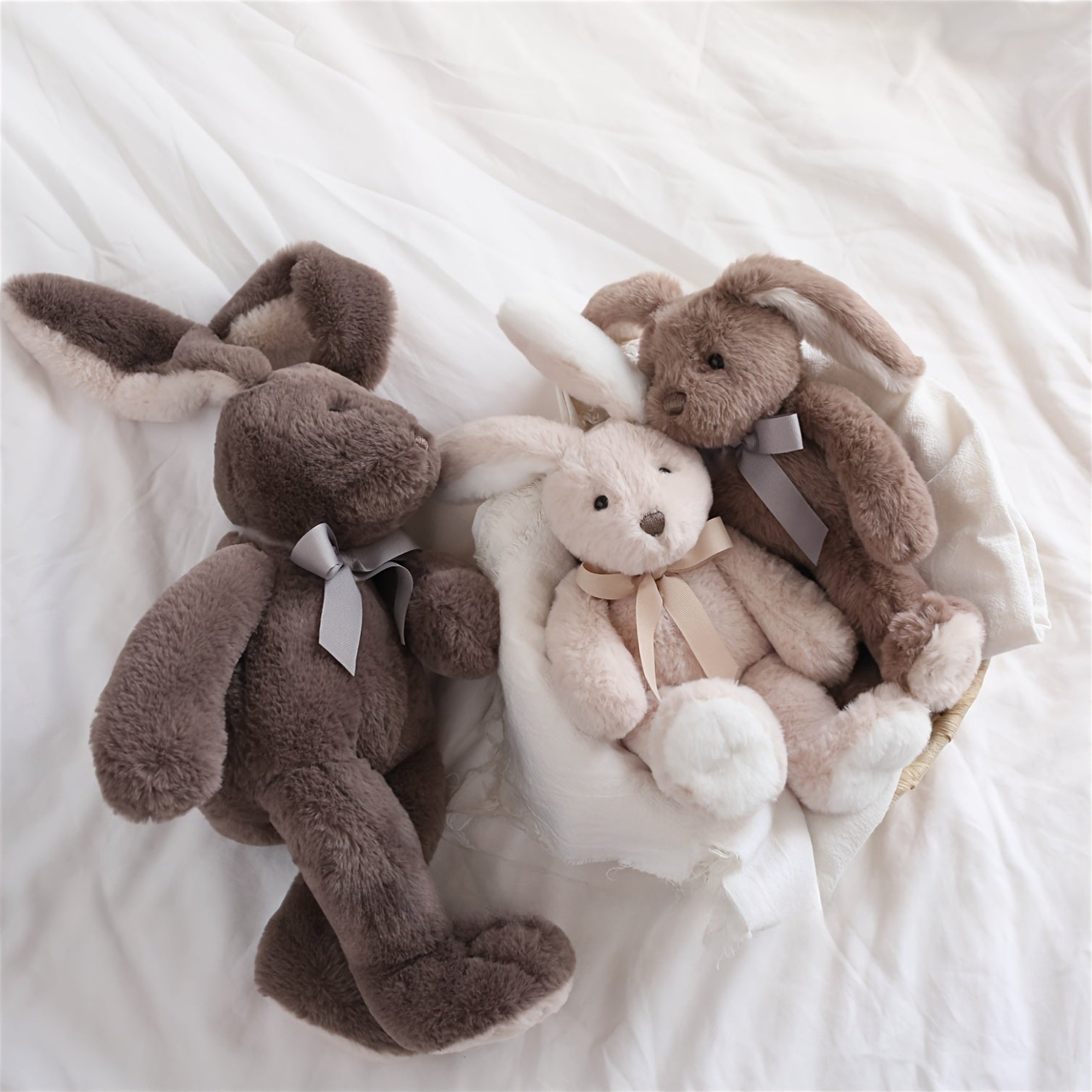 Bunny Stuffed Animal Soft Rabbit Plush Toy Cute Easter Basket Gift for Baby Girls Women Kids Birthday Holiday