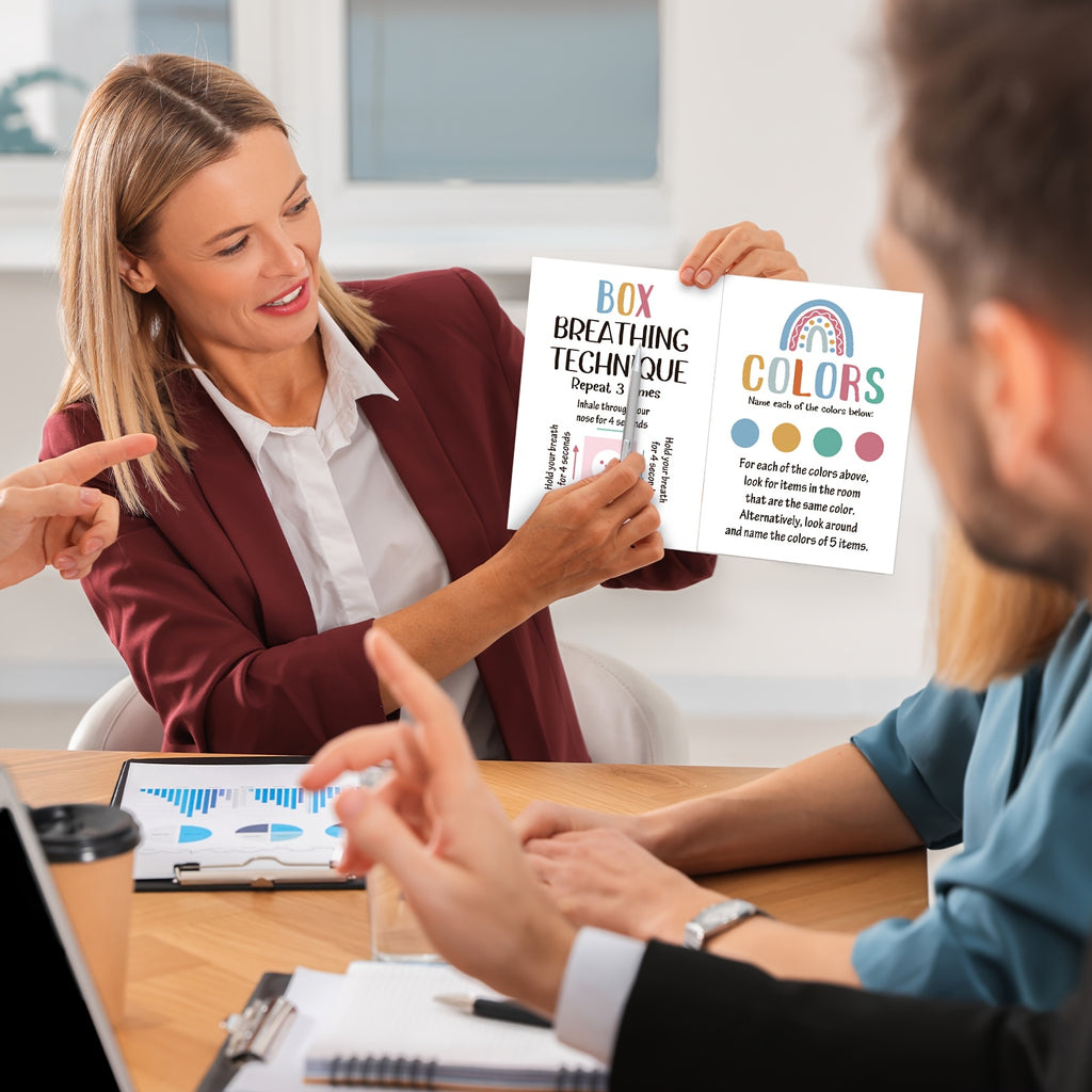 DBT Flashcards for Coping Skills – 48pcs Dialectical Behavior Therapy Cards with Binder Rings, Affirmations, Cognitive Distortions & Anxiety Management Tools for Therapists & Adults Ages 14+