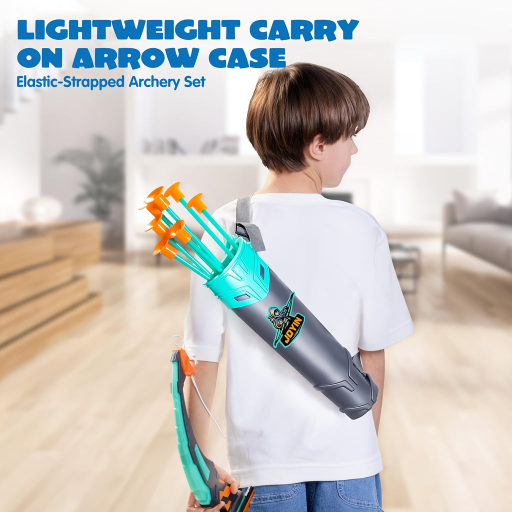 Kids LED Light Up Bow and Arrow Archery Set Ages 6-12 with 9 Suction Cup Arrows Targets Case ASTM Certified Indoor Outdoor Birthday Christmas Gift Boys Girls