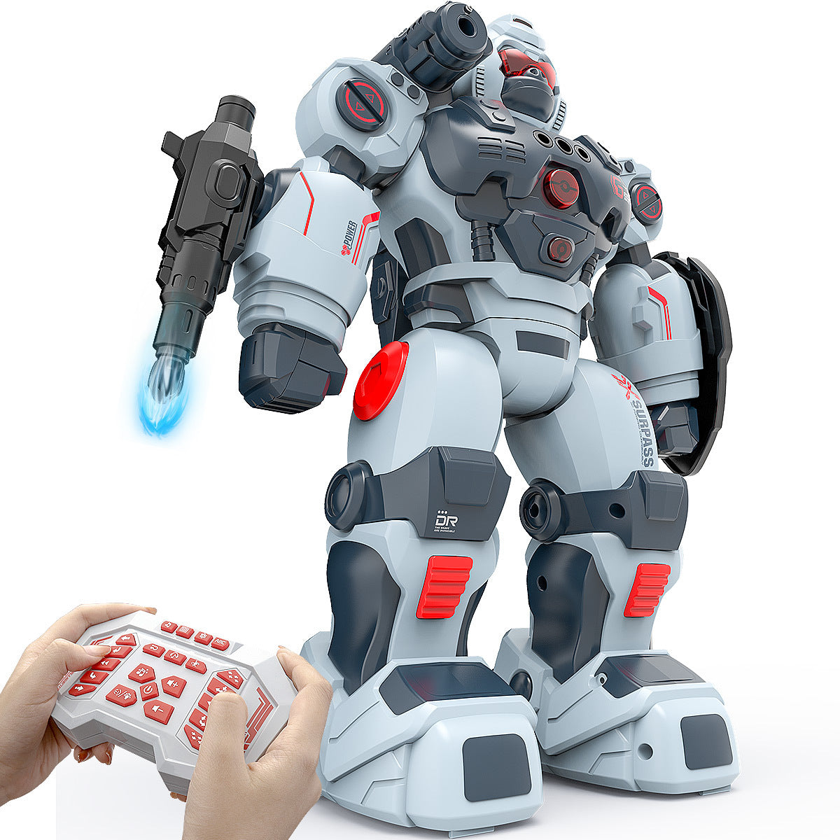 RC Robot Toy for Kids, Gesture Sensing Remote Control Smart Robot with Spray, Walking Dancing Programmable, Birthday Gift for Boys Ages 6+