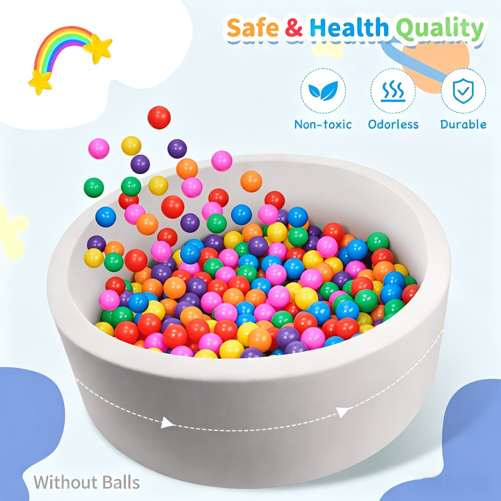 Ball Pit for Kids Indoor, Portable Foldable Foam Ball Pool Play Yard for Babies Toddlers, Ocean Ball Pit for Playroom Bedroom Nursery, Birthday Christmas Baby Shower Gift Boys Girls Ages 0-4 (Balls Not Included)