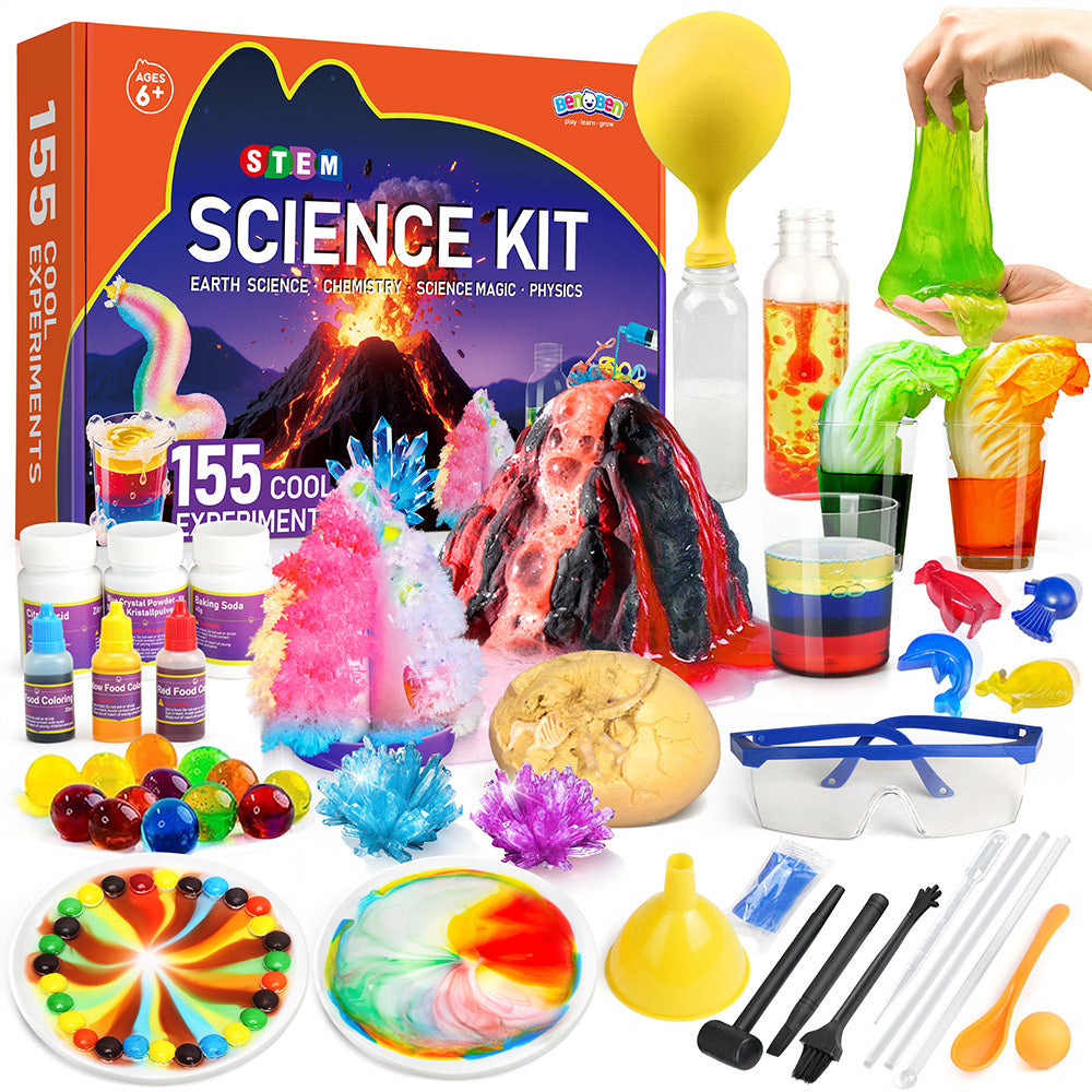 Science Kit for Kids 155 Experiments STEM Educational Toys Boys Girls Ages 6 7 8 9 10 11 12 Chemistry Lab Birthday Christmas Gift