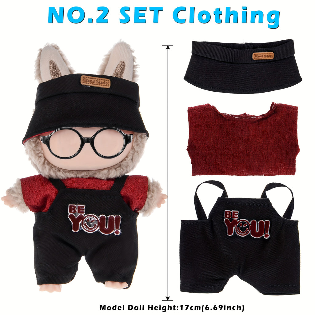 6pcs Mini Fashion Doll Outfits Set for 17cm (6.7 Inch) Dolls – Mixed Style Clothing Pack, Assorted Designs, Affordable Doll Wardrobe Gift for Girls Ages 3+, No Doll Included