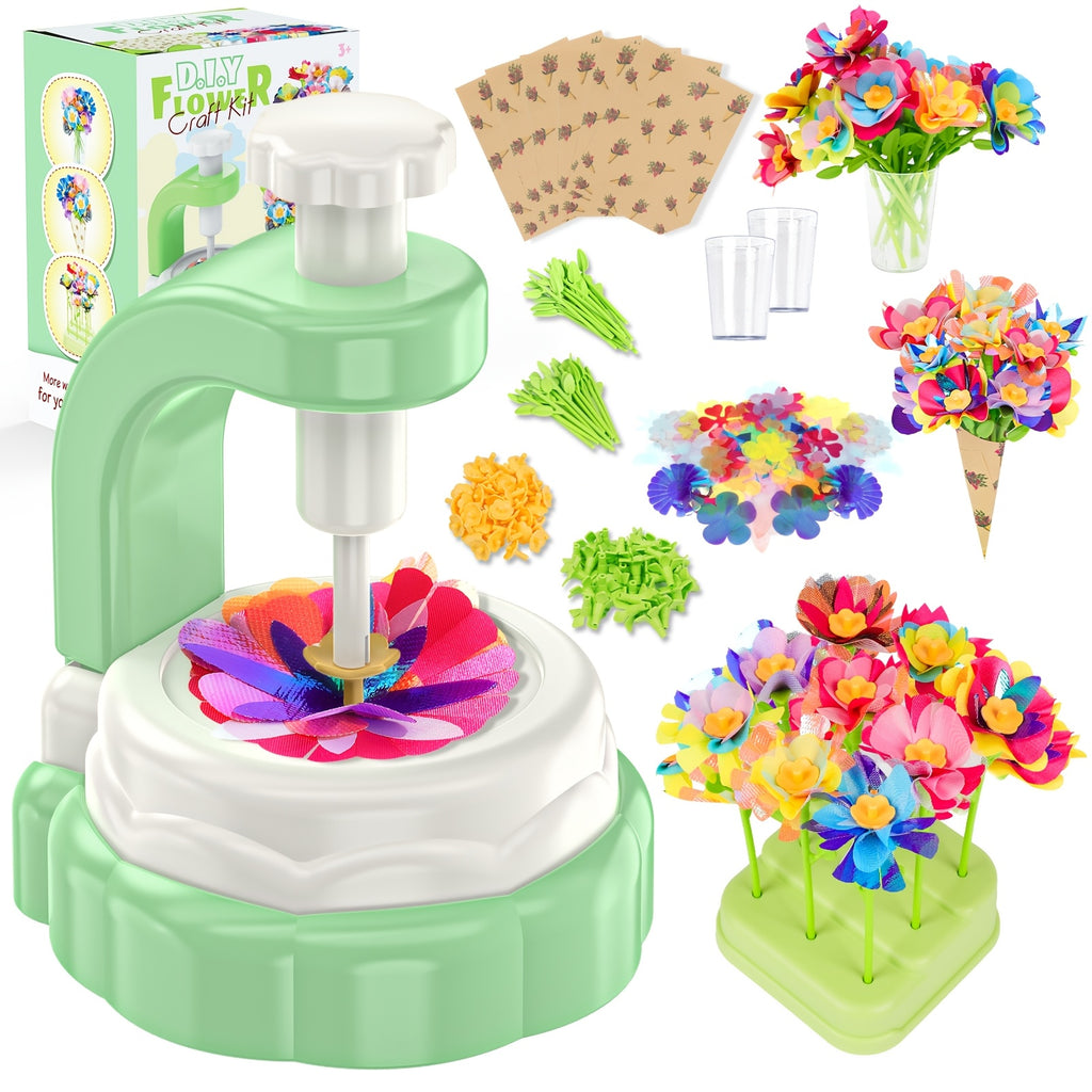 Flower Bouquet Craft Kit for Kids Build Your Own Bouquet Art Toy Creative Educational Gift for Toddlers Girls Boys Ages 3+ Birthday Christmas