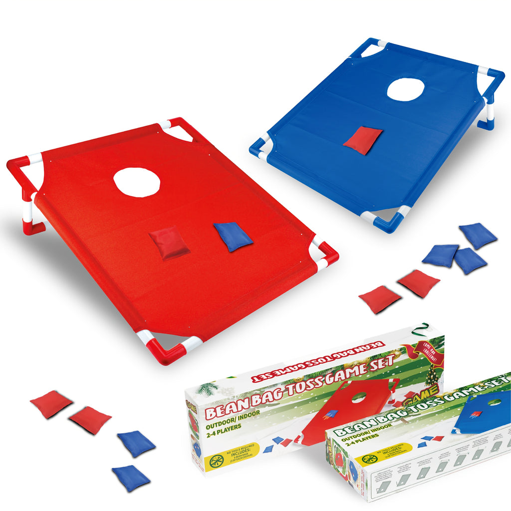 Cornhole Game Set 2 Boards 6 Bean Bags Carry Bag - Indoor Outdoor Backyard Party Beach Camping Tailgate Game for Kids Adults - Birthday Christmas Halloween Gift