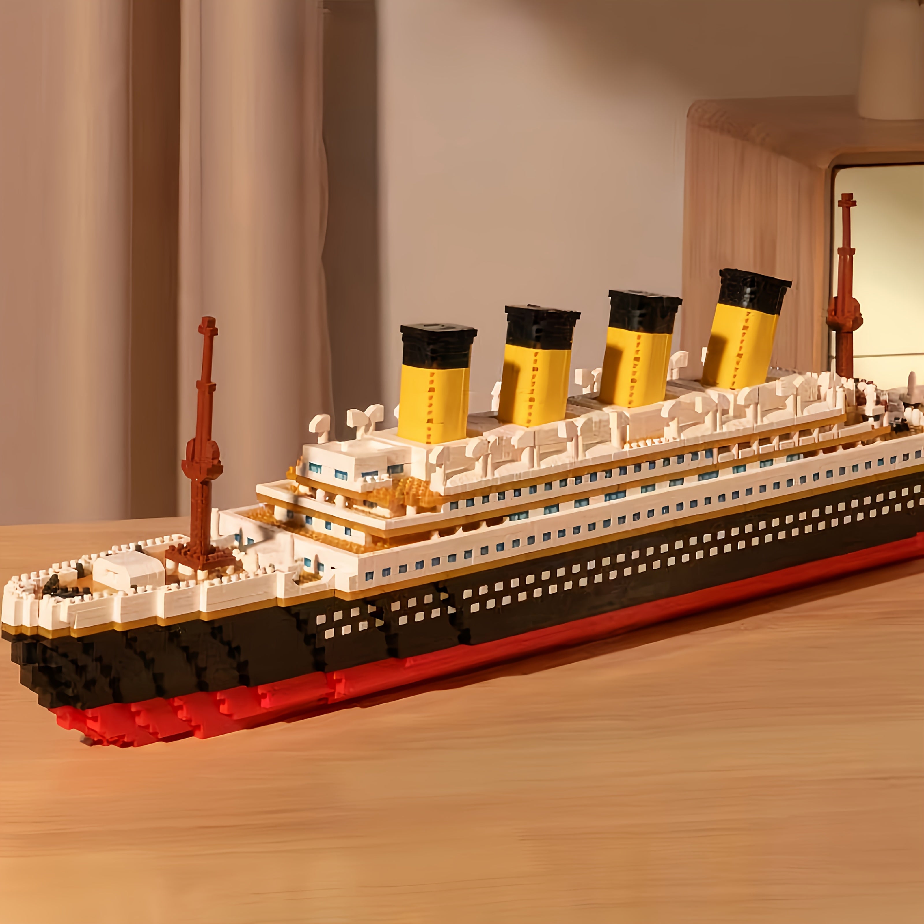 Cruise Ship Building Blocks Set 3000+ Pcs – Large Ocean Liner Model Brick Kit, Collectible Display for Adults Teens, Unique Gift for Ship Lovers