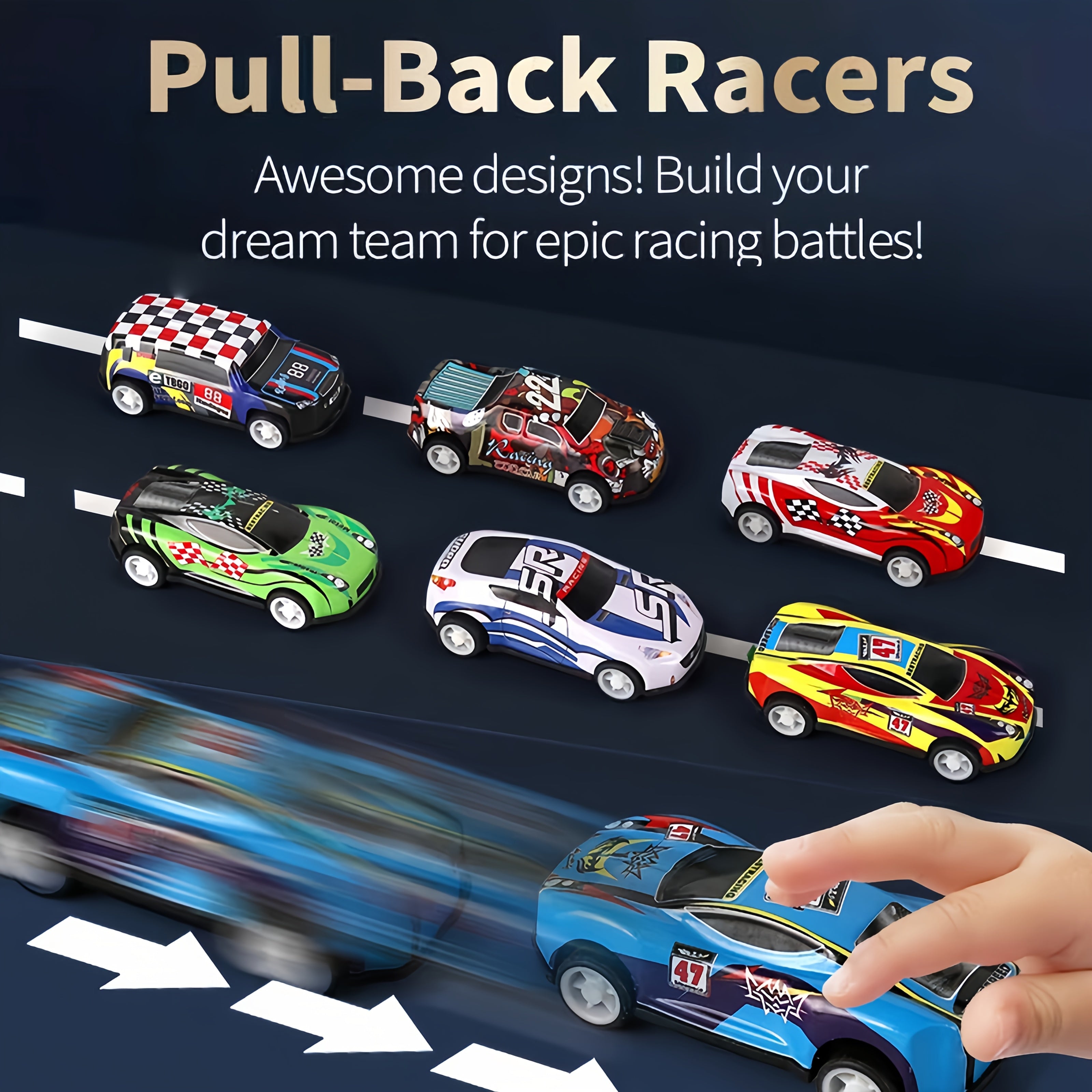 64pcs Mini Pull Back Toy Car Set 56 Vehicles City Map Traffic Signs Storage Box Kids Party Favors Boys Girls Ages 3+ Birthday Christmas Gift