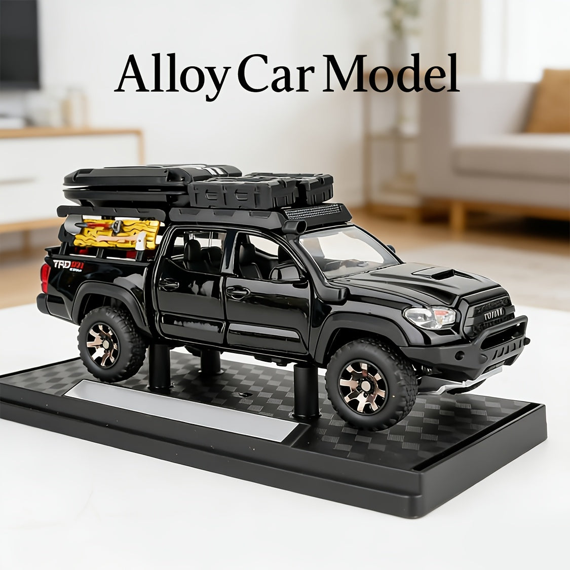Die Cast Model Car 1:32 Scale Toyota Off-Road – Zinc Alloy Openable Doors Static Display Replica, Collectible Desktop Ornament Gift for Car Enthusiasts