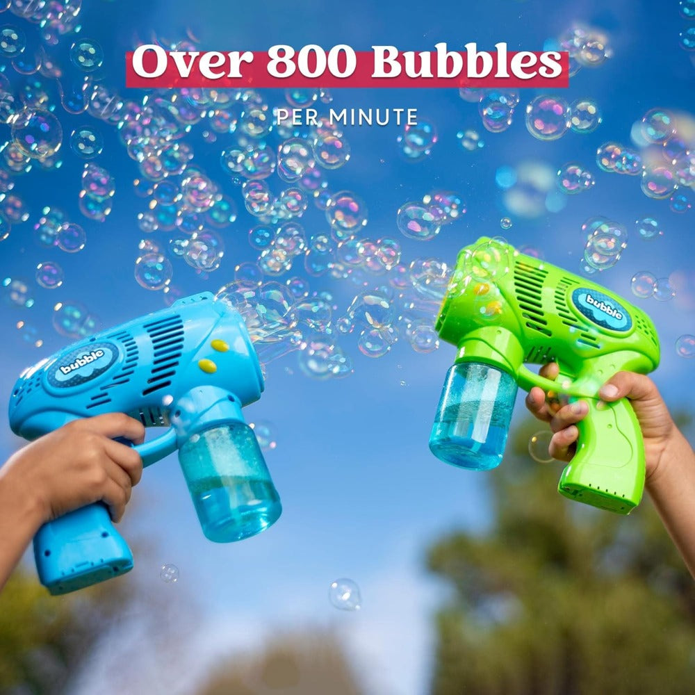 Bubble Guns 3 Pack with Bubble Solution – Automatic Bubble Maker for Kids, Halloween Party Favors, Indoor Outdoor Birthday Gift