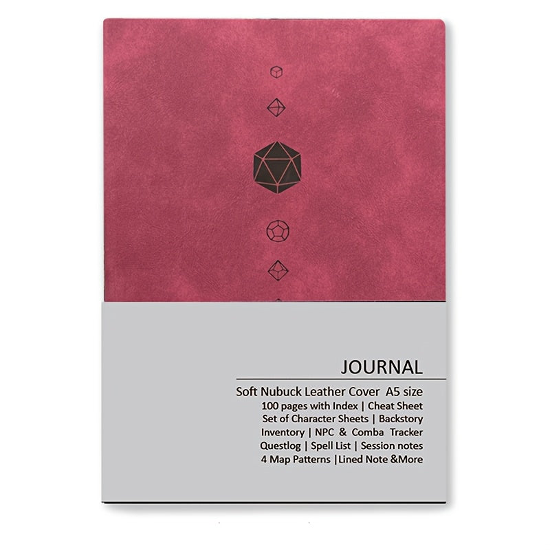 DnD RPG Journal for D&D 5e 5R Players, 100-Page All-in-One Character Sheet Notebook with Quest Log, Spell Tracker, NPC Manager & Game Guide, Gift for Dungeon Masters