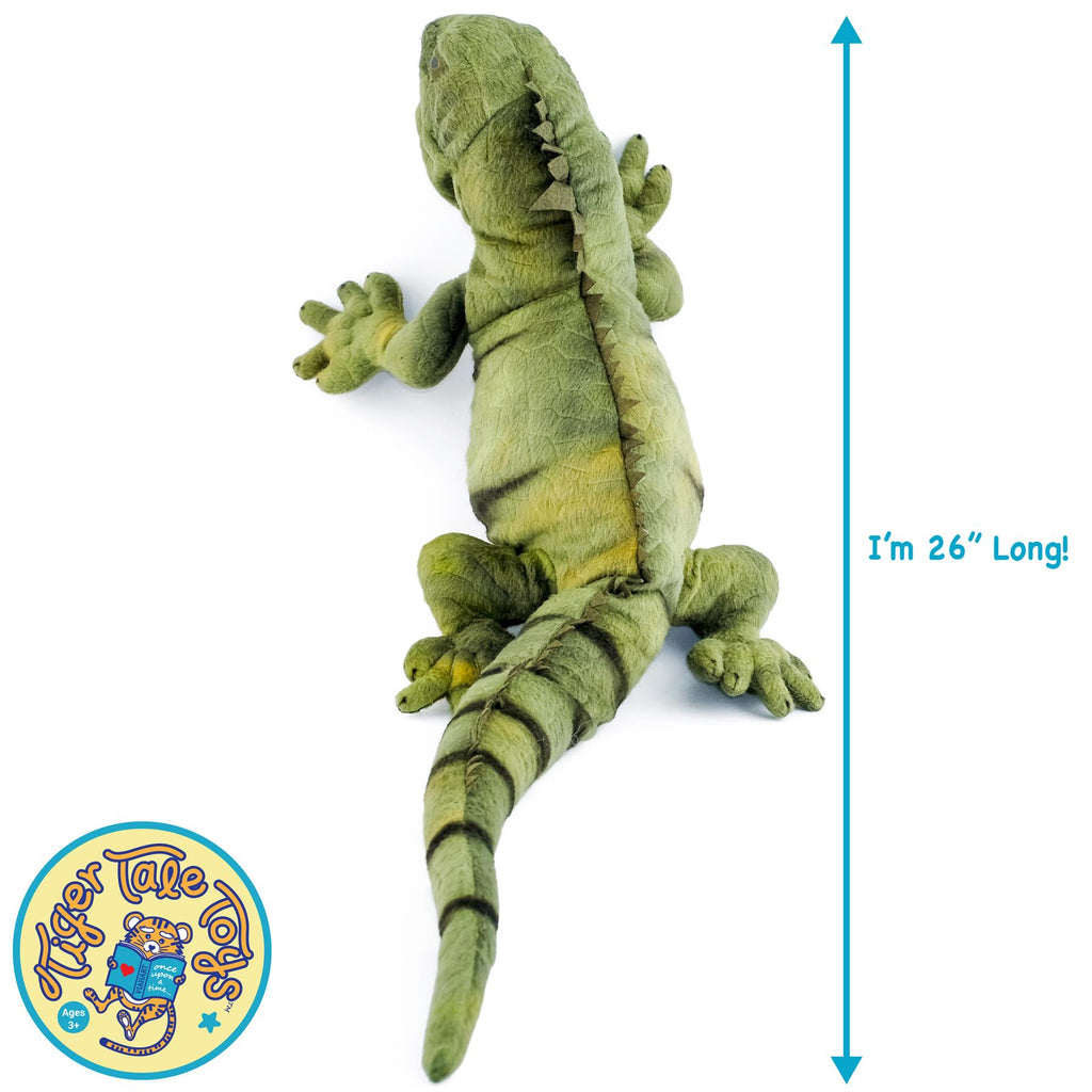Iguana Stuffed Animal Plush 27 Inch - Igor The Iguana Super Soft Premium Plush Toy by Viahart, CPSIA Safe with Story Card, Fun Reptile Gift for Kids Boys Girls All Ages