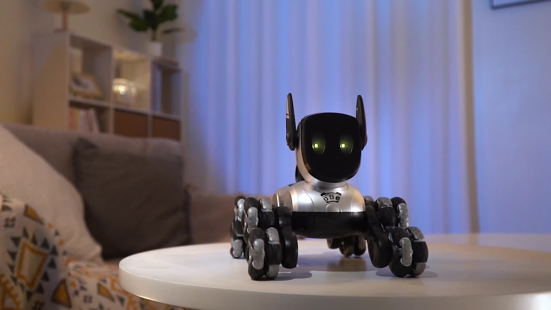 RC Robot Dog Toy Interactive Remote Control Stunt Music Action Show Rechargeable Smart Electronic Pet Kids Boys Girls Ages 5+ Birthday Christmas Halloween Gift