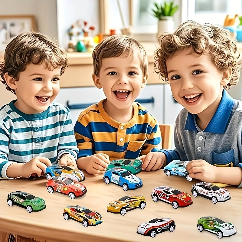 24-Piece Toy Car Set with Storage Box – Colorful Mini Vehicles for Kids Ages 3-12, Birthday & Holiday Gift for Boys & Girls