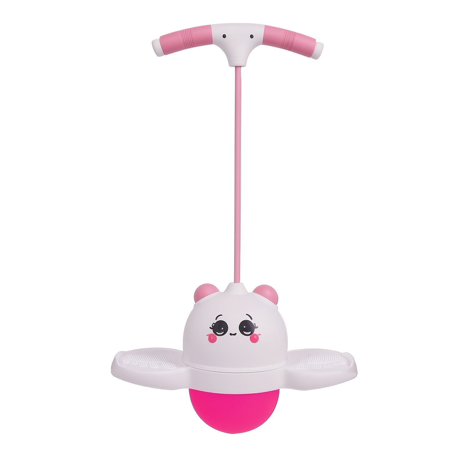 Jumping Ball with Handle LED Lights Non-Slip Balance Bouncing Stick Kids Outdoor Active Play Toy with Ball Pump Coordination Gift Boys Girls
