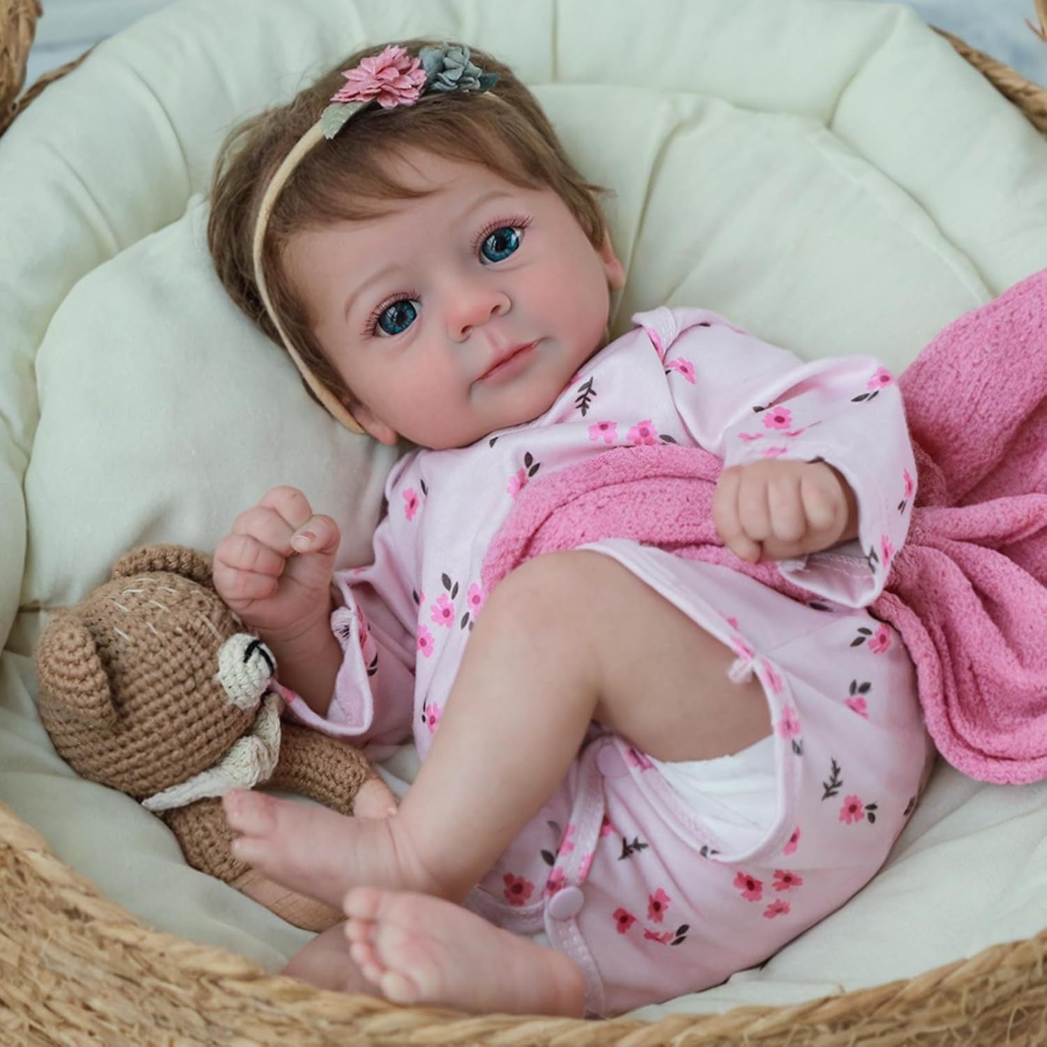 VIVDOLL 18 Inch Realistic Sleeping Newborn Reborn Doll with Soft Body – Anime Theme Lifelike Baby Doll for Kids Ages 3+ & Collectors, Doll Only, Birthday Christmas Gift, 45cm
