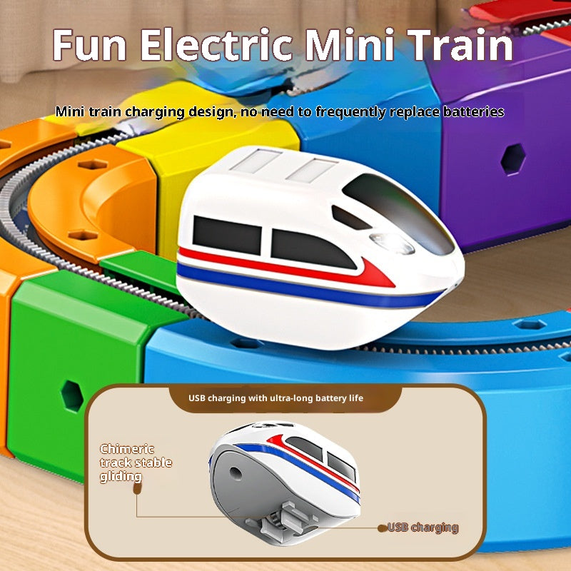 3D Gravity Magic Track Train Set DIY Deformable Racing Track STEM Building Toy with Blocks Traffic Lights for Kids Ages 3 4 5 Indoor Outdoor Birthday Gift