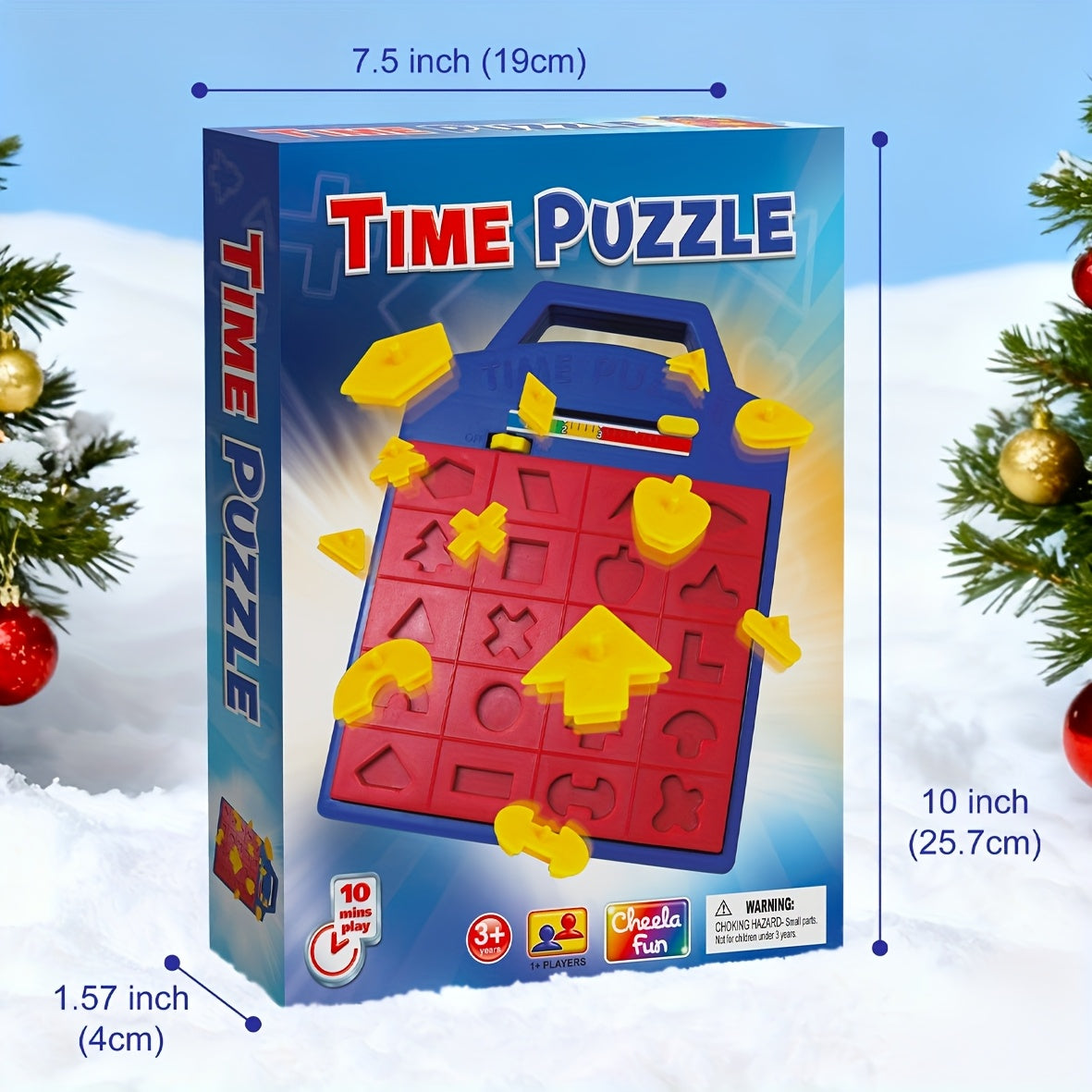 Pop-Up Timer Shape Puzzle Game for Kids – 3-Level Interactive Board Game for Hand-Eye Coordination, STEM Learning & Travel Fun, Ages 3 4 5 and Up