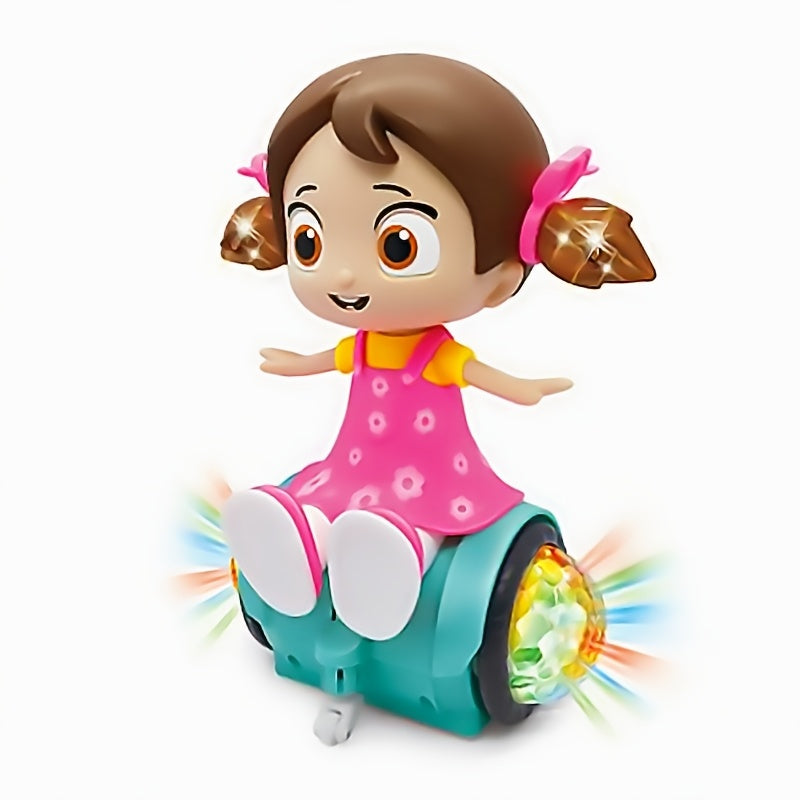 Electric Stunt Rotating Dancing Girl Balance Car Toy – Universal Spinning Fidget Toy for Kids, Fun Holiday Birthday Christmas Halloween Gift for Boys and Girls