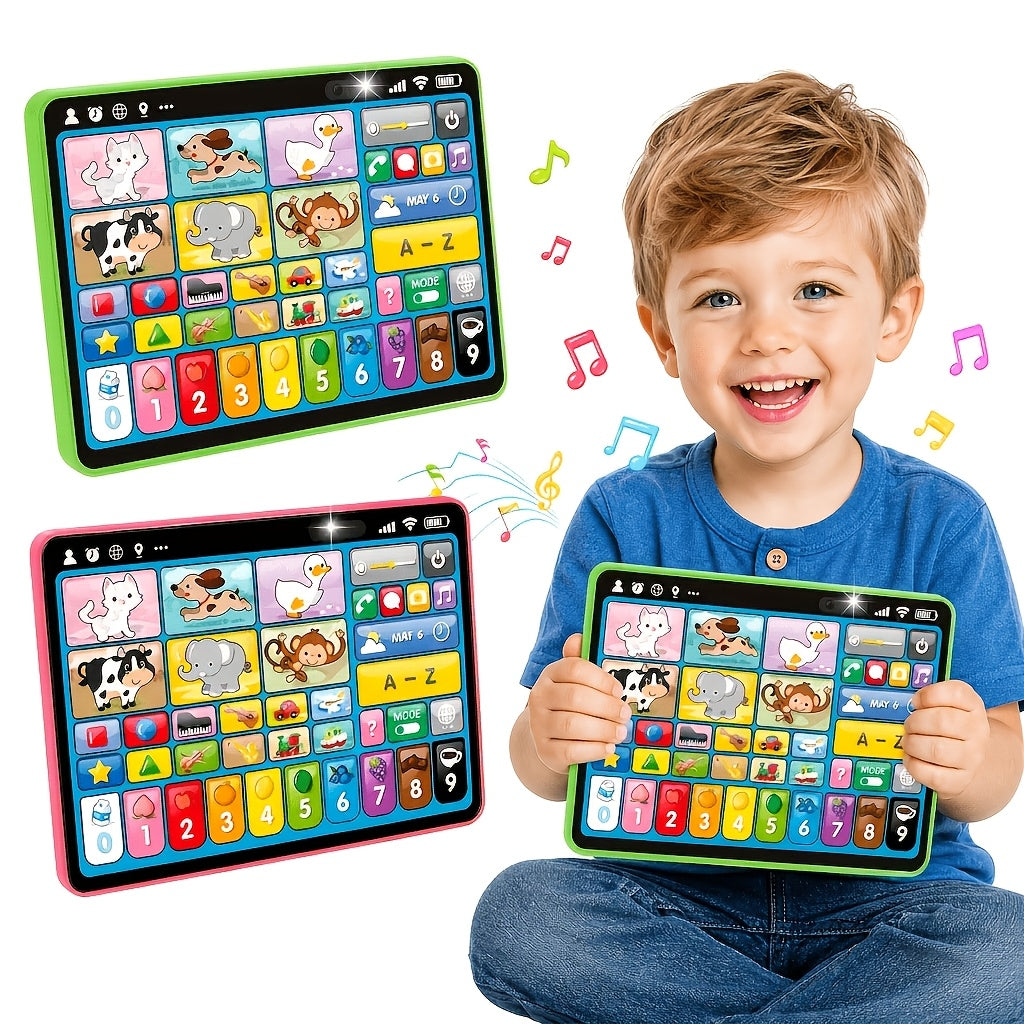 Trilingual Learning Tablet for Toddlers 1-3 Years – Educational Toy with Music & Sound, 39 Buttons Alphabet Numbers Animals, Speech Therapy Toy for Boys Girls, Baby Birthday Gift