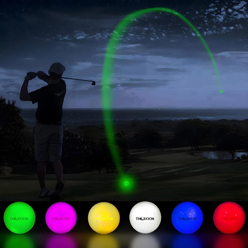 Glow in the Dark Golf Balls LED, Ultra-Bright 3-LED Core Night Golf Balls with 8-Minute Reset Timer & Mesh Bag, 342-Dimple Pattern for Men Women Teens Beginners, Birthday Christmas Father's Day Golf Gift