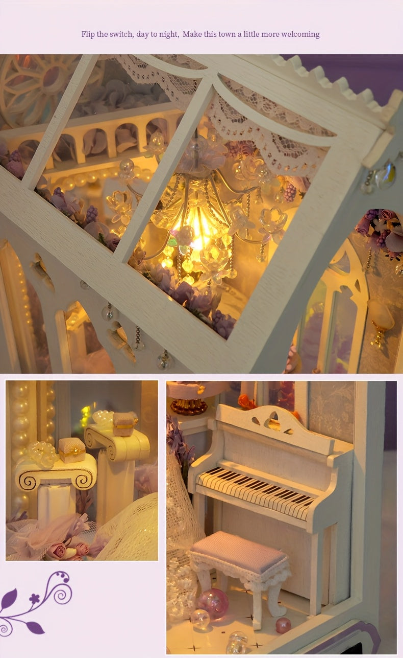 Wedding Dress Shop Miniature Dollhouse DIY Kit – Build Your Own Bridal Boutique with Furniture & Home Decor, Creative Craft Building Set for Teens Adults Ages 14+ Birthday Valentine Gift
