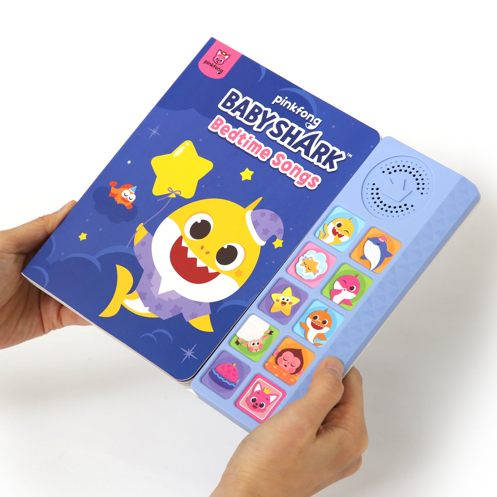 Baby Shark Bedtime Songs Sound Book – Official Pinkfong Interactive Toy Book with 10 Buttons & 8 Sing-Along Lullabies, Early Learning Gift for Babies & Toddlers Ages 0+