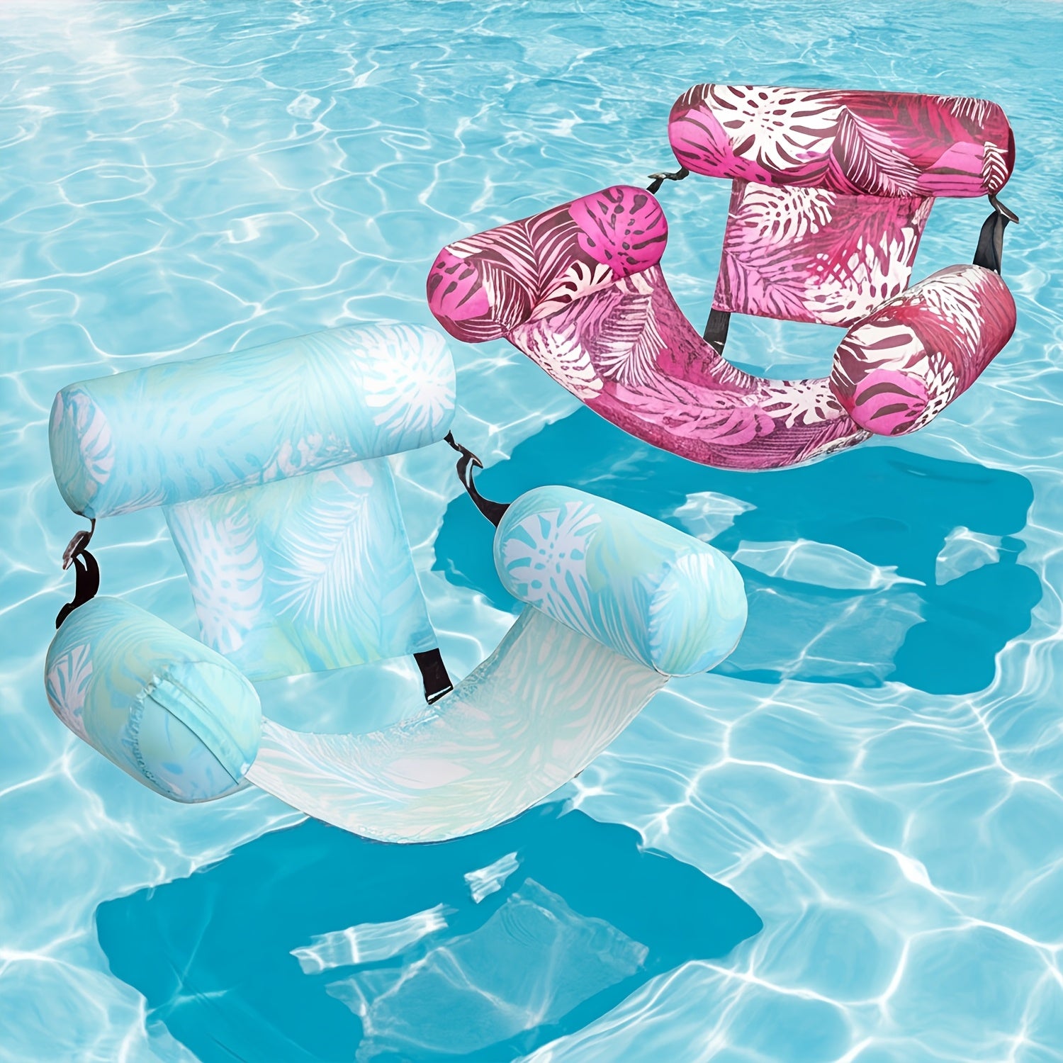 Inflatable Pool Float Chair Leaf Design Lounger for Adults – Portable Floating Seat for Pool Beach Lake Summer Party, 1 or 2 Pack