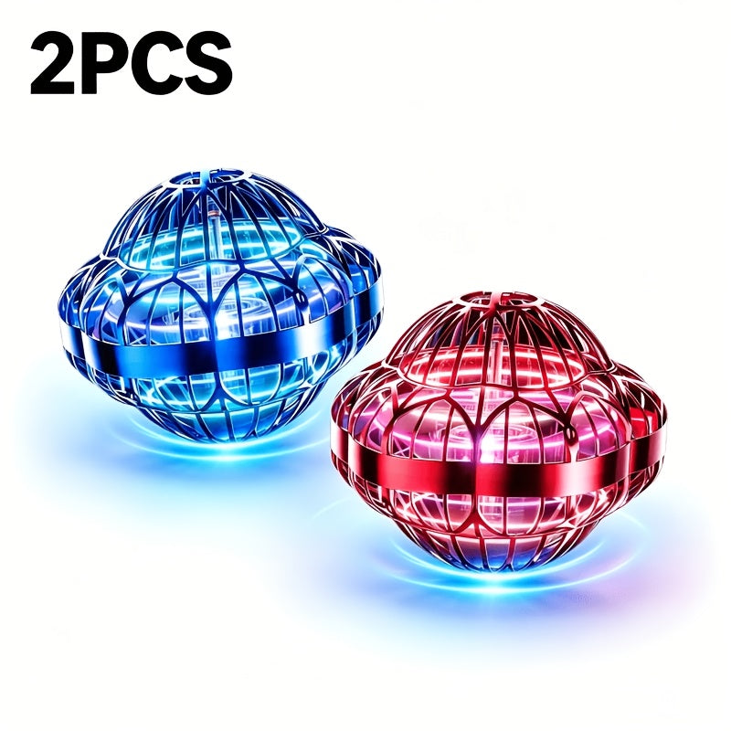 360 Rotating Flying Ball Toy 2-Pack Floating Hover Magic Handheld USB Rechargeable Indoor Outdoor Kids Boys Girls Teens Birthday Christmas Gift