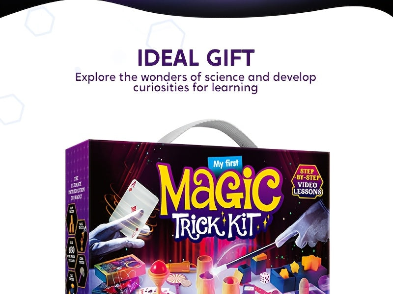 180+ Magic Tricks Kit for Kids – Beginner Magician Set with Video Lessons, Wand, Illusion Cards & Props – STEM Performance Toy – Birthday & Christmas Gift for Boys & Girls Ages 6+