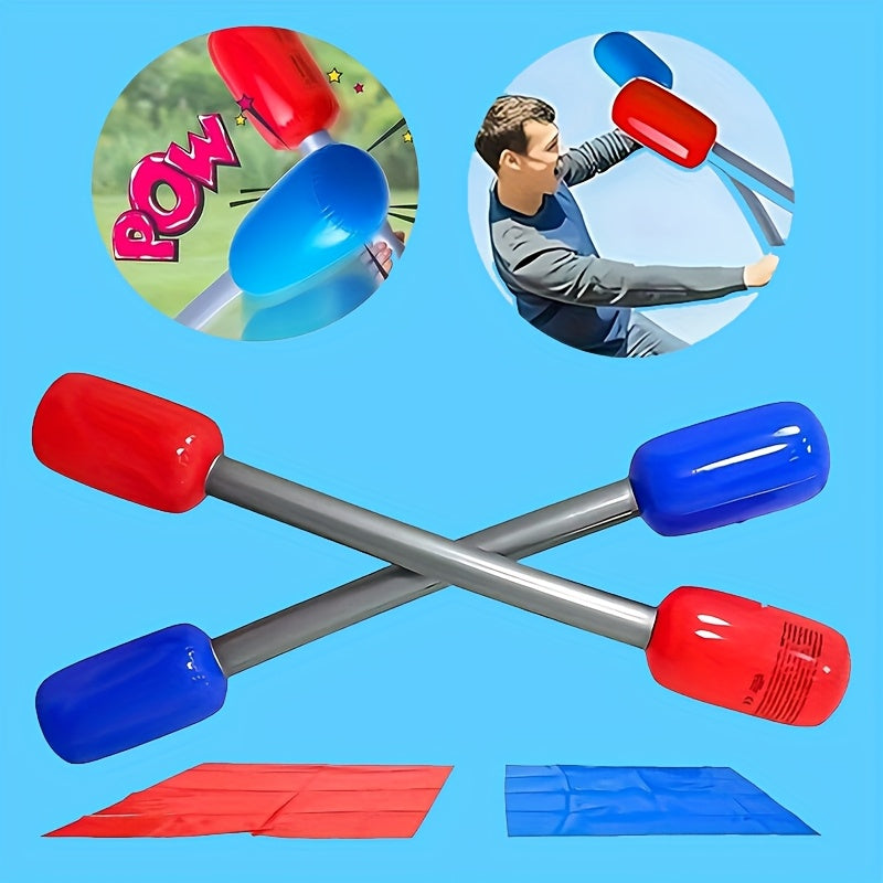 Inflatable Boxing Stick Set PVC Jousting Boppers with Cushion Pads for Adults Teens Party Team Building Bar Outdoor Fun Ages 14+ Birthday Christmas Gift