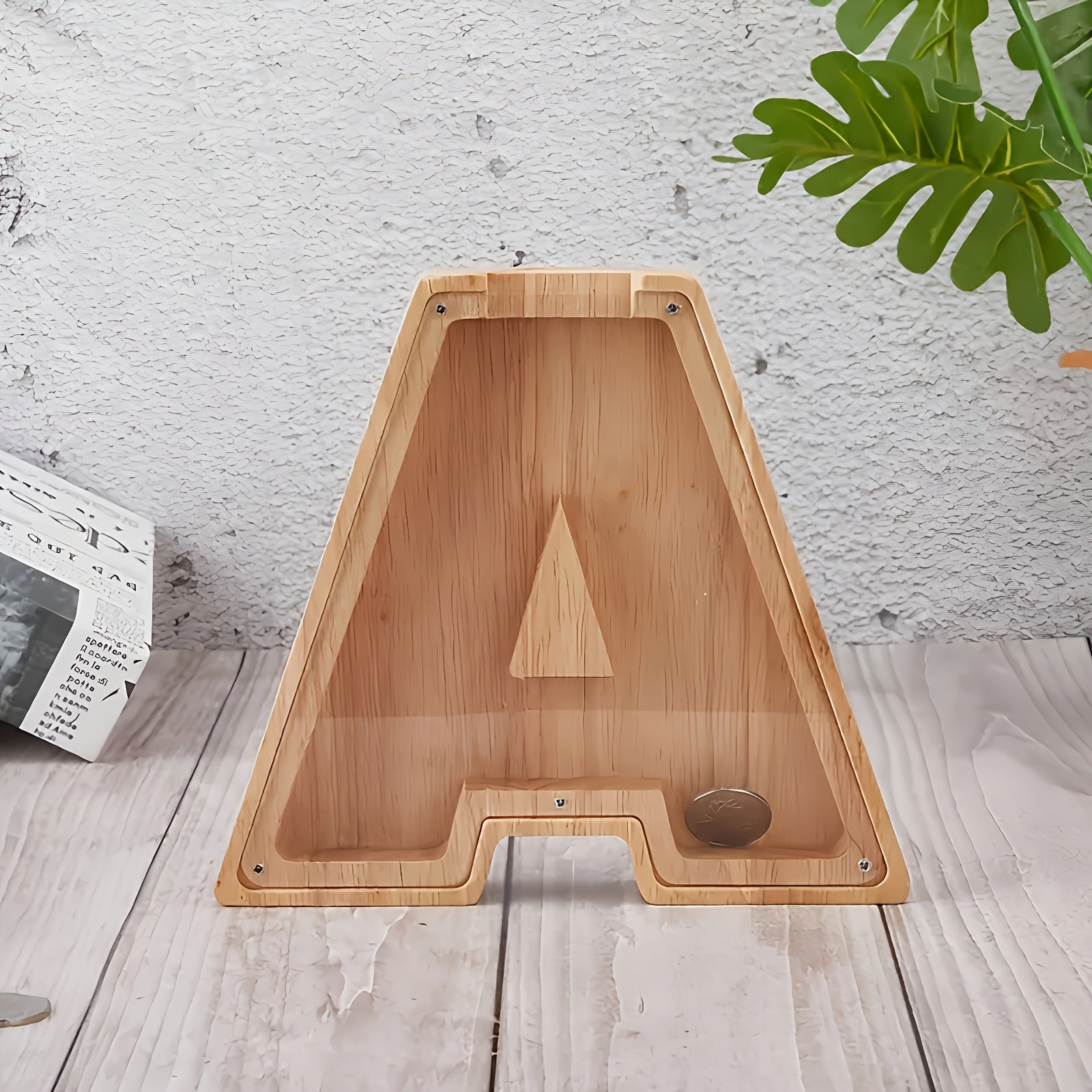 Wooden Alphabet Piggy Bank Personalized Coin Bank for Kids – Letter A-Z Money Saving Box – Educational Savings Toy for Boys & Girls Ages 3+ – Birthday, Christmas & Easter Gift