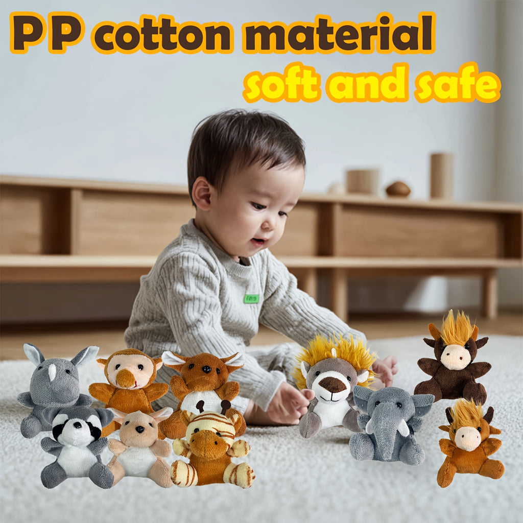Mini Forest Animal Plush Toys Bulk 12 or 24 Pcs – Cute Small Stuffed Animals for Animal Theme Party, Classroom Treasure Box, Party Favors & Kids Birthday Gifts