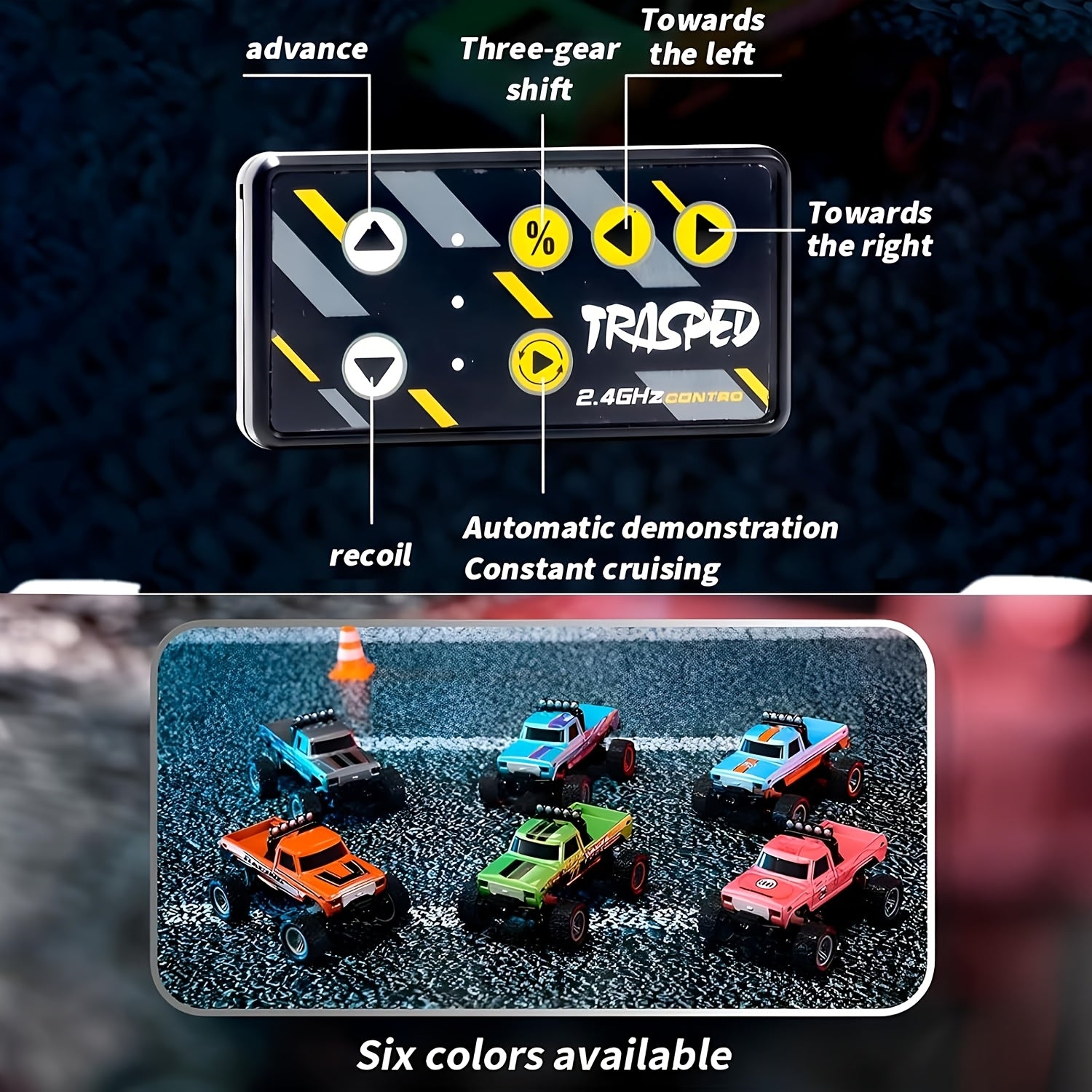 RC Monster Truck with Trailer App Controlled Alloy Die-Cast 3-Speed Heavy-Duty Suspension Underbody LED Lights USB Rechargeable Indoor Outdoor Kids Gift