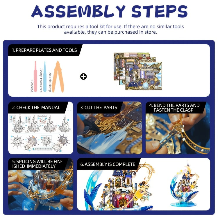 3D Metal Puzzle Star Playground Model Kit – Handcrafted Garden Building Set, Unique Birthday Gift for Teens Adults Girlfriends, Ages 14+