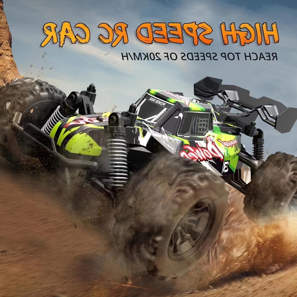 LED RC Off-Road Car for Kids - American Style Remote Control Car with Lights, Outdoor Off-Road Racing Toy for Boys, Birthday & Christmas Gift