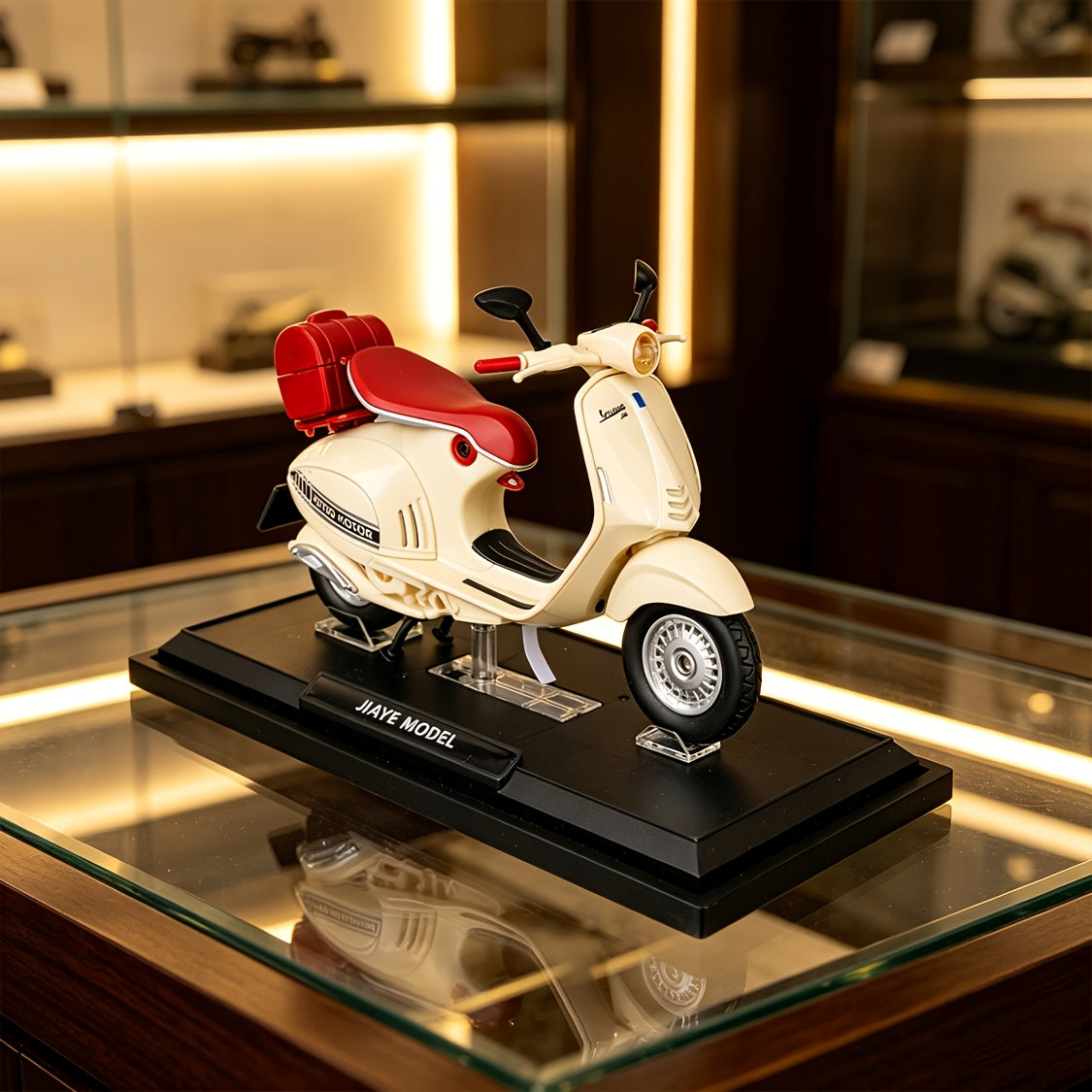 1:12 Scale Ladies Scooter Motorcycle Die-Cast Model – Exhibition-Grade Zinc Alloy Static Display with Highly Detailed Finish, Desktop Decoration, Birthday New Year Gift for Model Enthusiasts