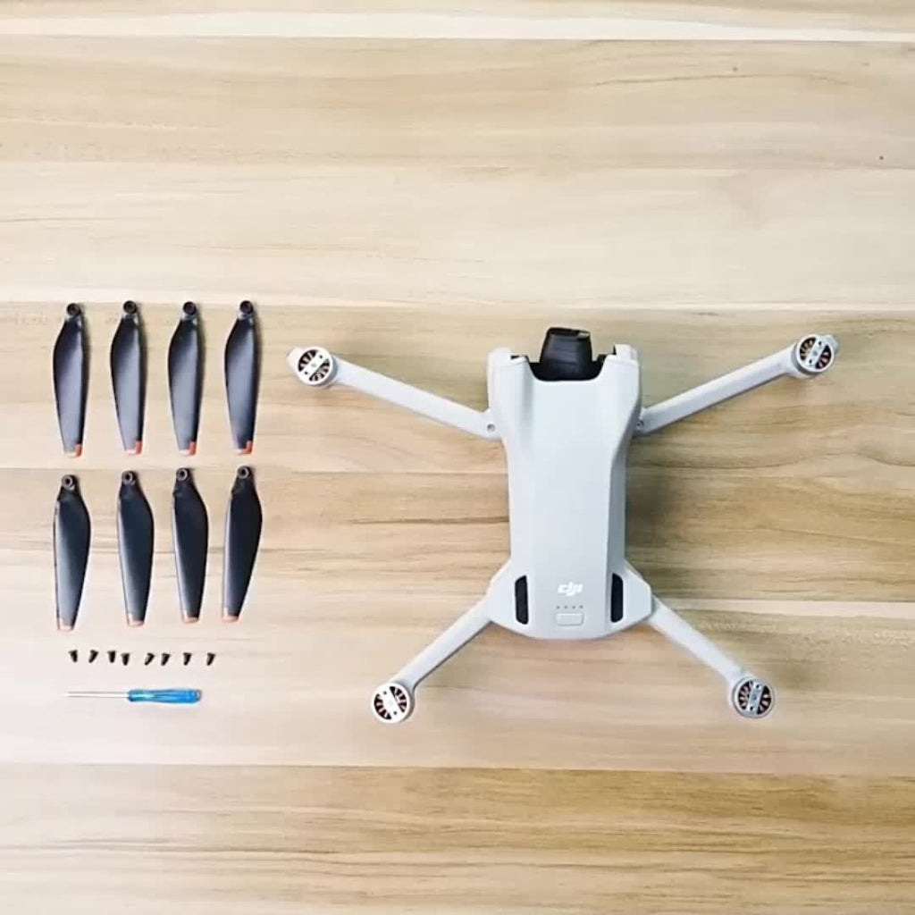 DJI Mini 3 Replacement Propellers 16pcs Low-Noise Quick-Release Drone Blades with Screws & Screwdrivers – Lightweight Durable Drone Accessories for Extended Flight Time