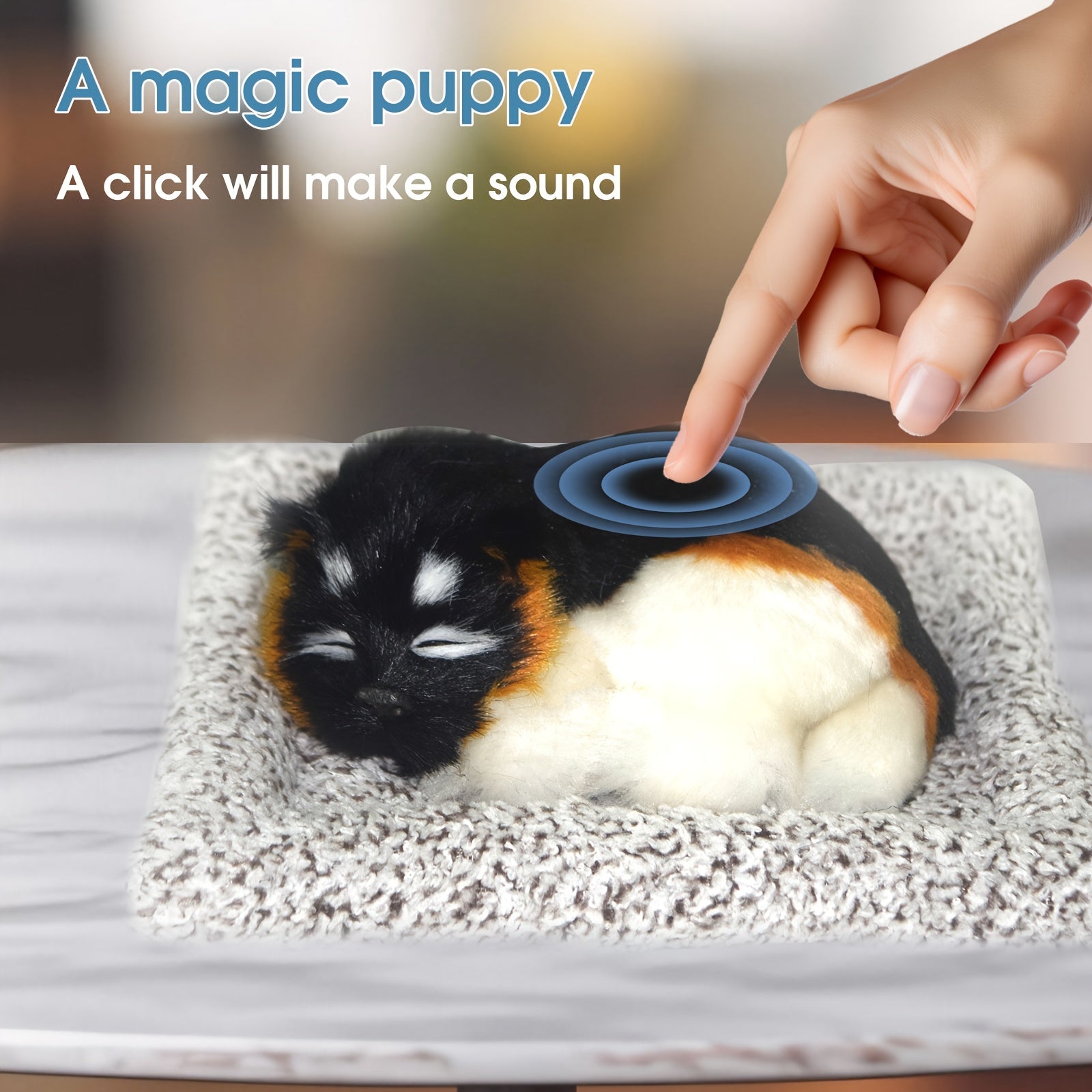 Interactive Barking Puppy Toy That Barks When You Press It - Electronic Plush Dog Toy for Kids Toddlers, Realistic Sound Stuffed Animal Gift for Girls Boys Birthday Christmas Holiday