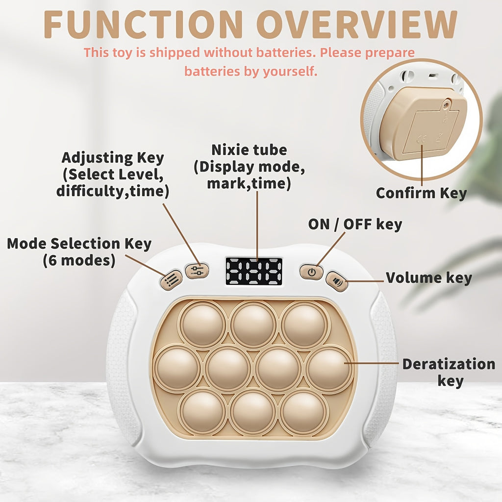 Speed Push Puzzle Game Handheld Digital Display – Fast-Paced Stress Relief Toy for Kids & Adults, Boosts Memory Reaction Speed Hand-Eye Coordination, Parent-Child Interactive Brain Game Gift