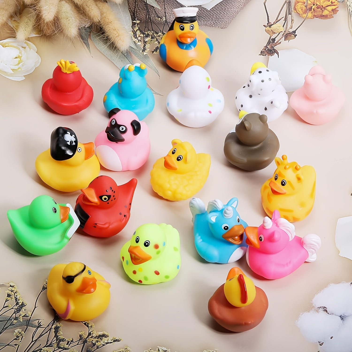 Mini Ducks Party Gift Box Bulk Assortment – 36 or 98 Pcs Halloween & Themed Mini Duckies, Baby Bath Toys, Kids Pool Toys, Birthday Party Favors & Centerpieces