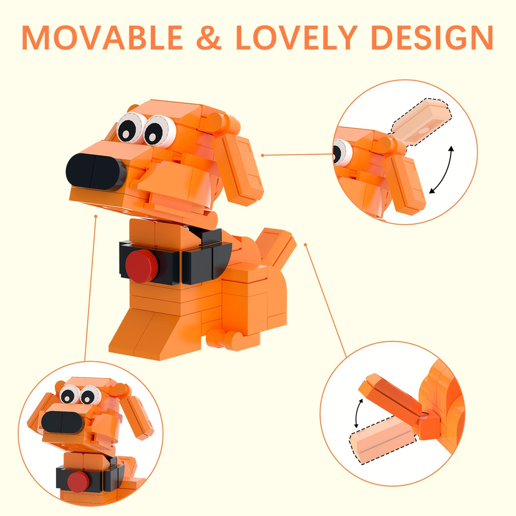 Bird and Dog House Building Block Set for Kids, ABS Brick Mini Architecture Model Kit, Creative STEM Construction Toy Ages 6+, Cute Desktop Decoration, Easter Birthday Christmas Gift for Boys Girls