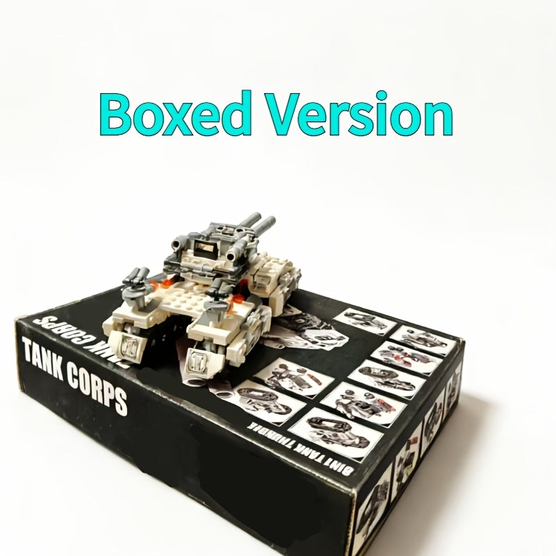 Snow Tank Building Blocks Set 1628pcs 8-in-1 Military Armored Vehicle Model Kit for Adults Teens Ages 14 Plus - Christmas Birthday Gift