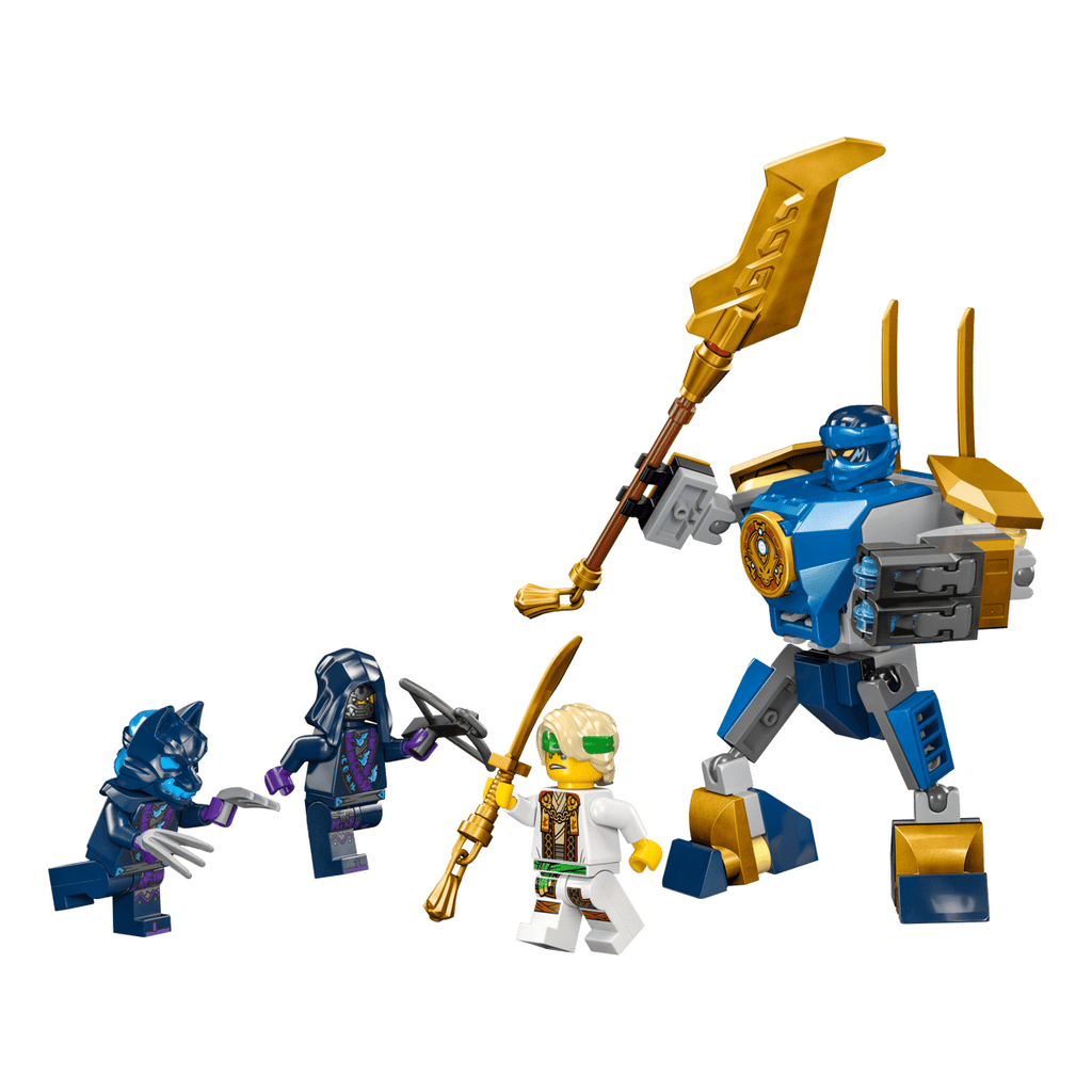 LEGO NINJAGO Jay's Mech Battle Pack 71805, Posable Ninja Mech Building Set with Golden Sword & Stud Shooters, Dragons Rising Season 2 Construction Toy for Kids Ages 6+, Birthday Christmas Gift