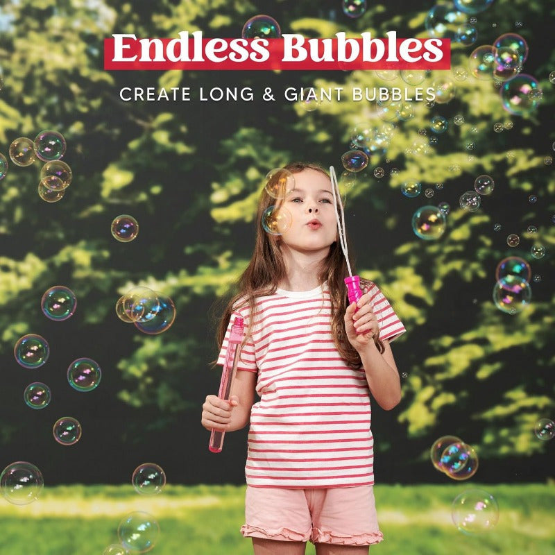 Halloween Bubble Wands for Kids 12 Pack – 14.6 Inch Large Bulk with Bubble Solution Refill, Trick or Treat Party Favors, Outdoor Halloween Gift Boys Girls